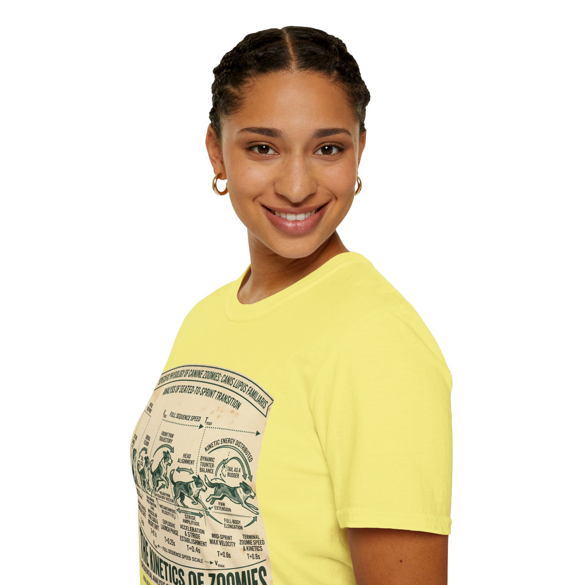 Kinetics of Zoomies T-Shirt — Funny Canine Zoomies Diagram Tee