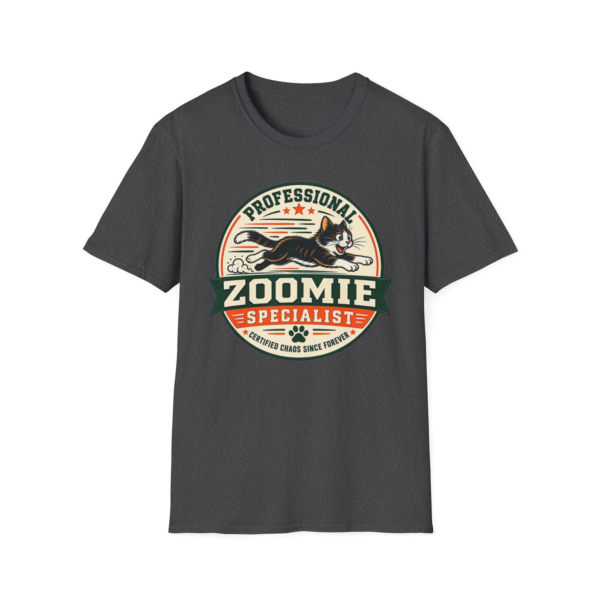 Professional Zoomie Specialist T-Shirt — Funny Cat Zoomies Tee