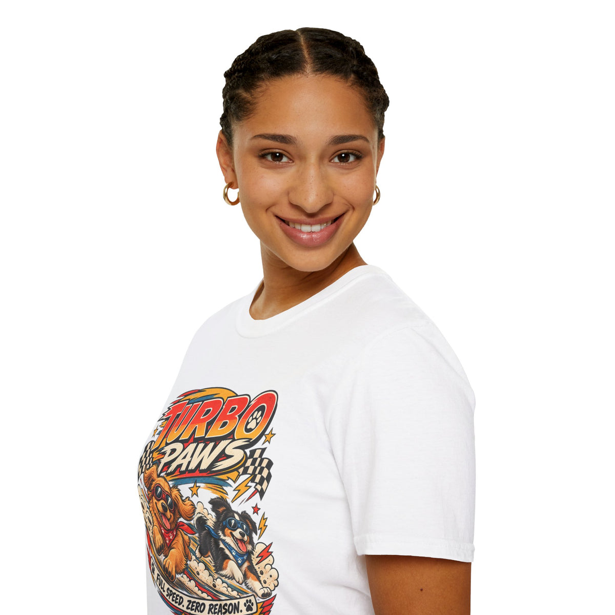 Turbo Paws T-Shirt — Retro Racing Dog Graphic Tee
