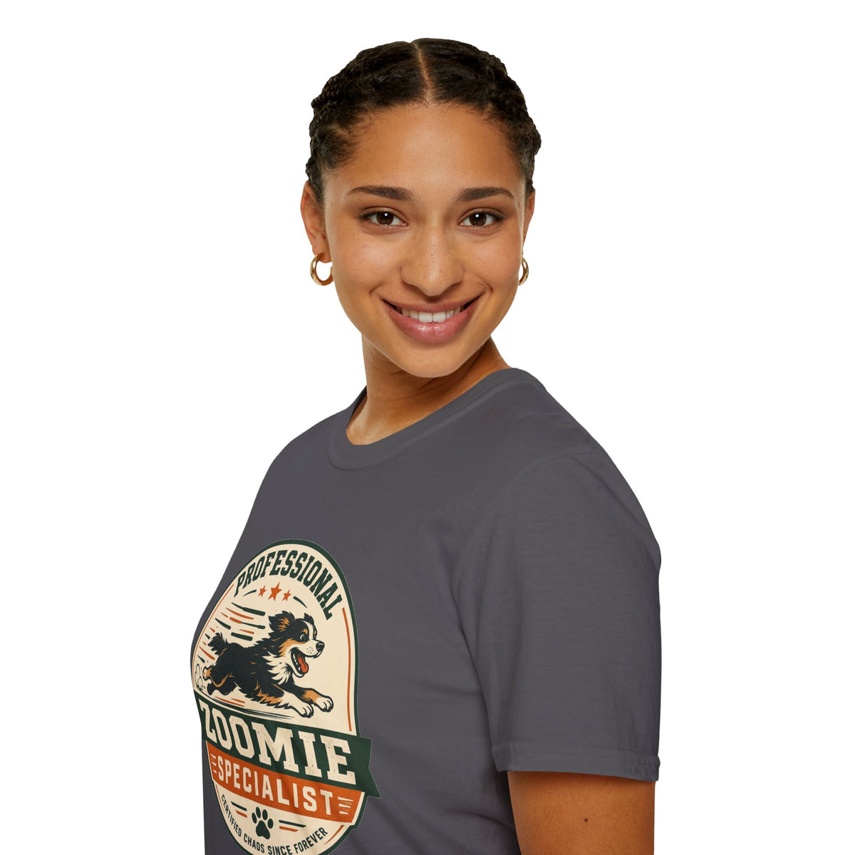 Professional Zoomie Specialist T-Shirt — Funny Dog Running Tee for Dog Lovers