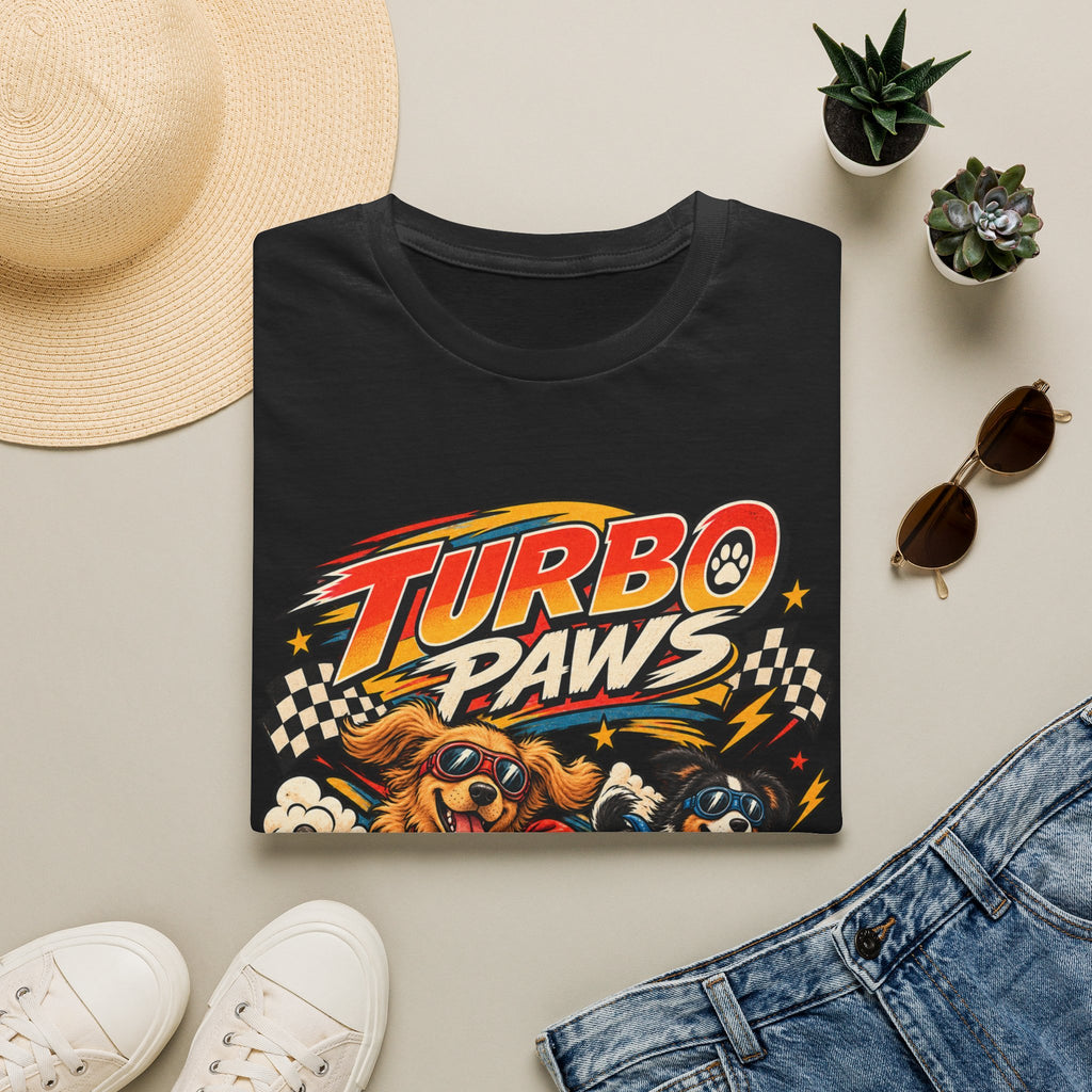 Turbo Paws T-Shirt — Retro Racing Dog Graphic Tee
