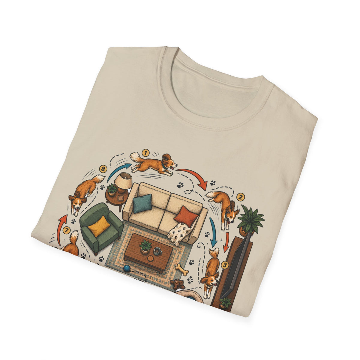 Zoomies Dog T-Shirt — Playful Puppy Housewarming Tee