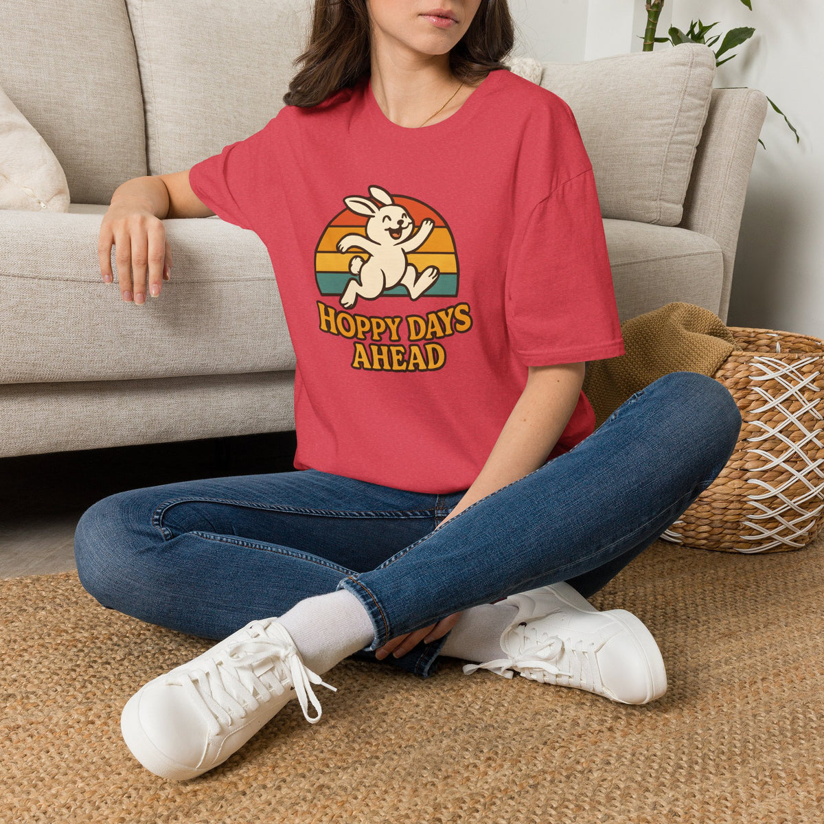 Happy Bunny Running T-Shirt