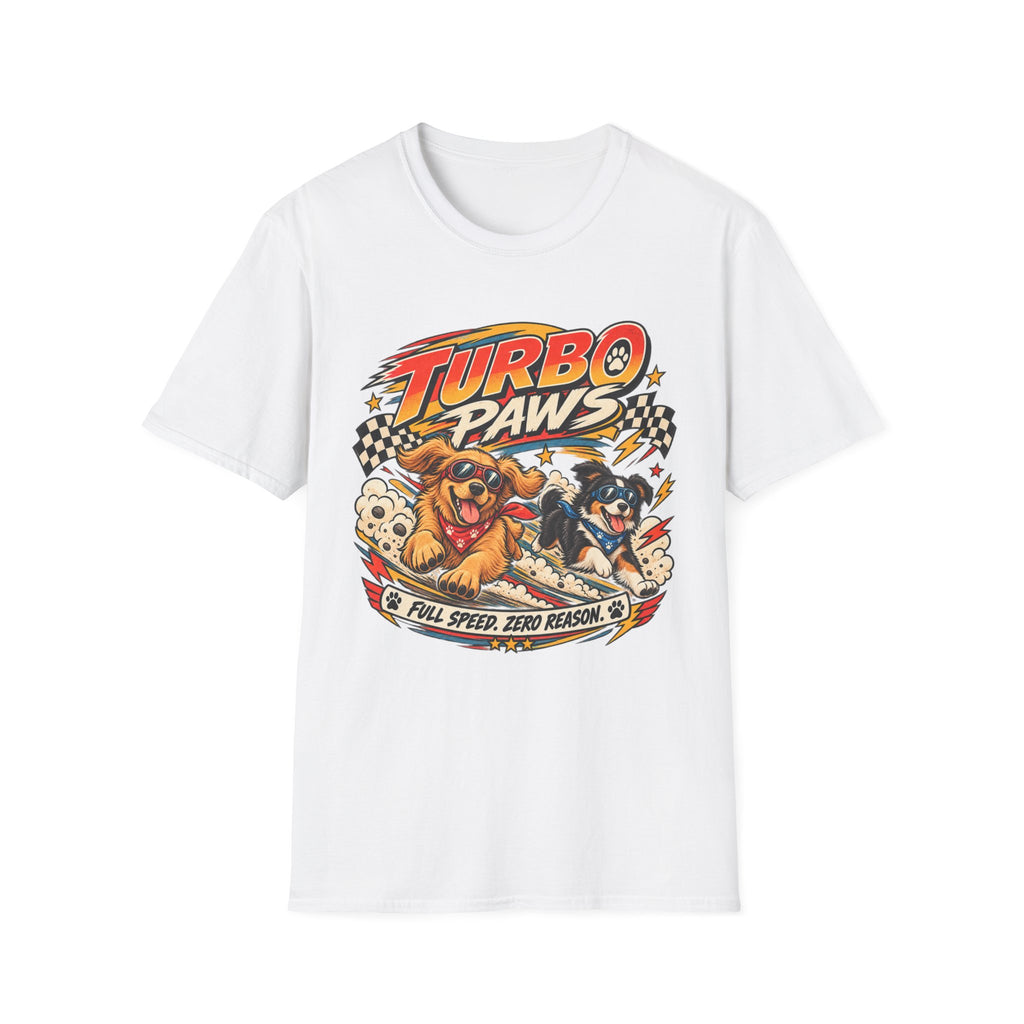 Turbo Paws T-Shirt — Retro Racing Dog Graphic Tee