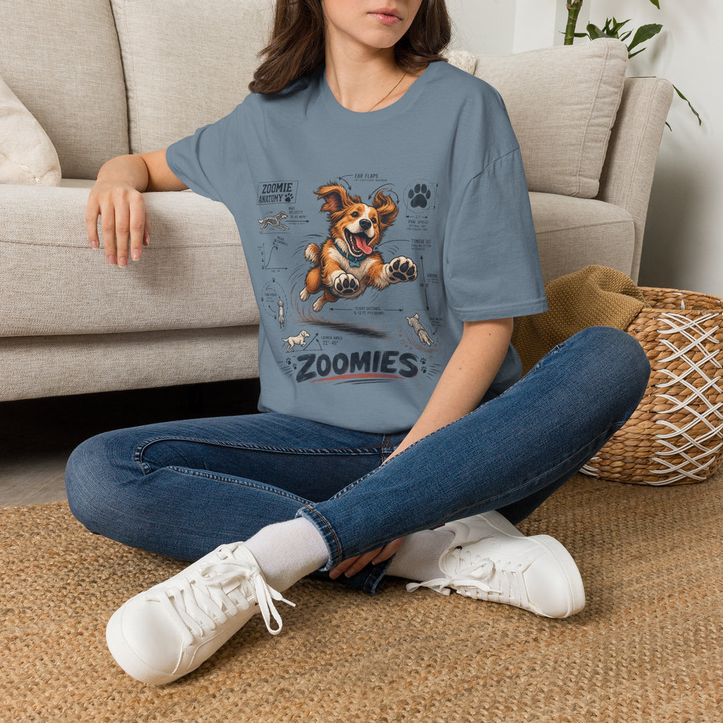 Dog Zoomies T-Shirt — Cute Playful Puppy Anatomy Graphic Tee