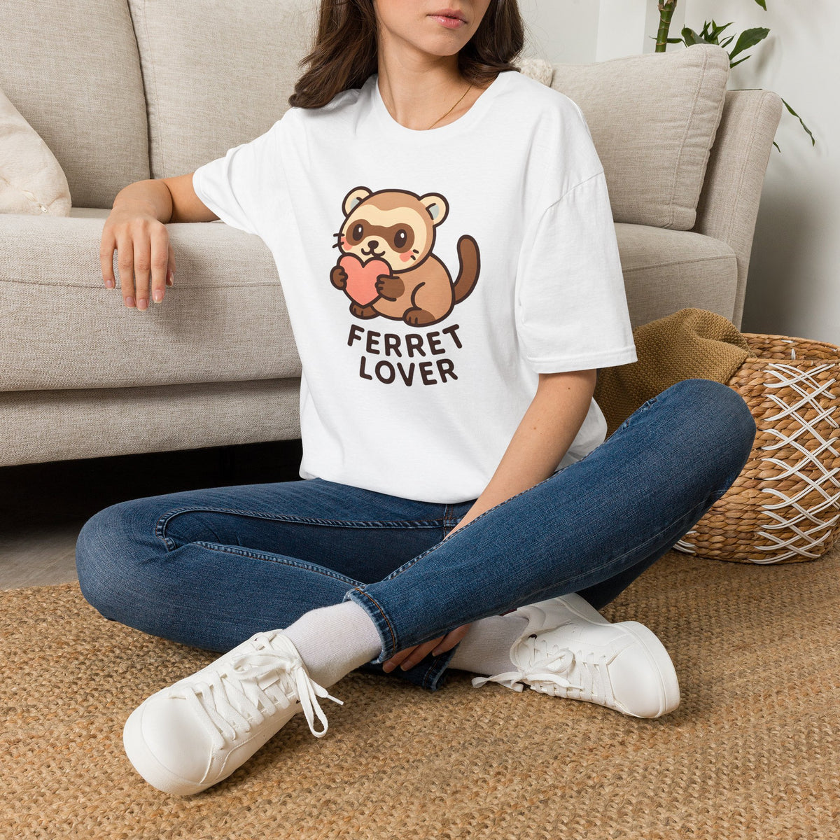 Ferret Holding Heart T-Shirt