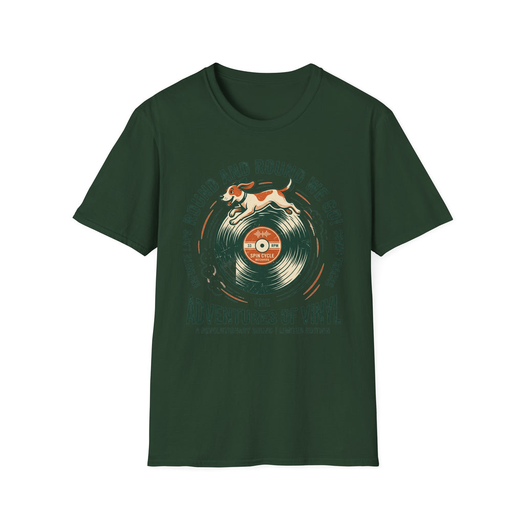 Round and Round We Go Vinyl T-Shirt — The Adventures of Vinyl Retro Record Tee