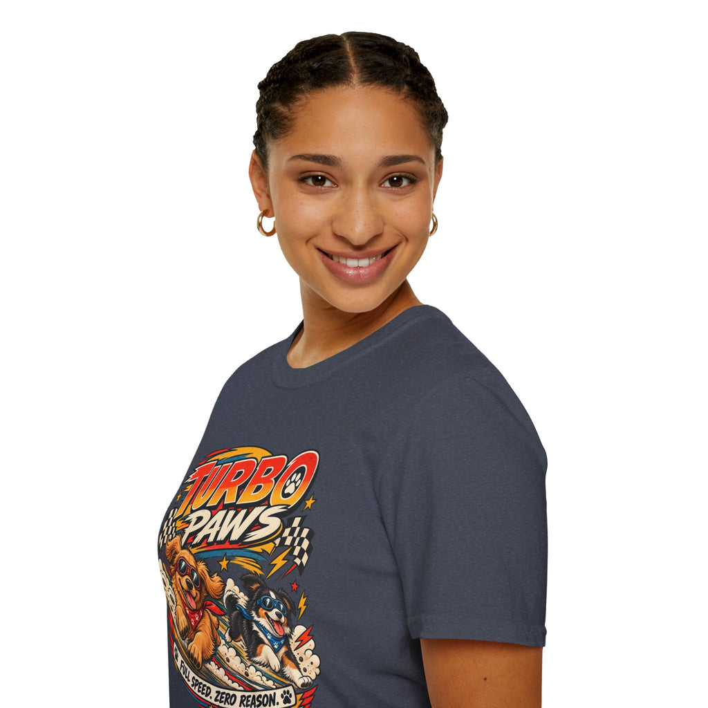 Turbo Paws T-Shirt — Retro Racing Dog Graphic Tee