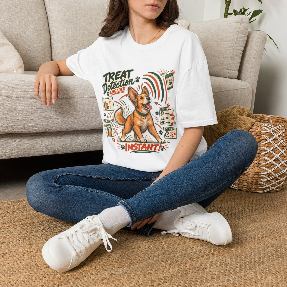 Dog Treat Detection T-Shirt — Funny Corgi ‘Treat Detection: Engaged’ Tee