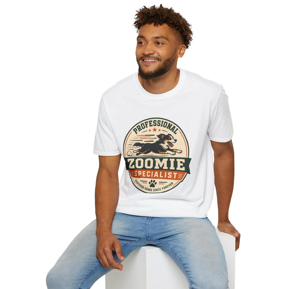 Professional Zoomie Specialist T-Shirt — Funny Dog Running Tee for Dog Lovers