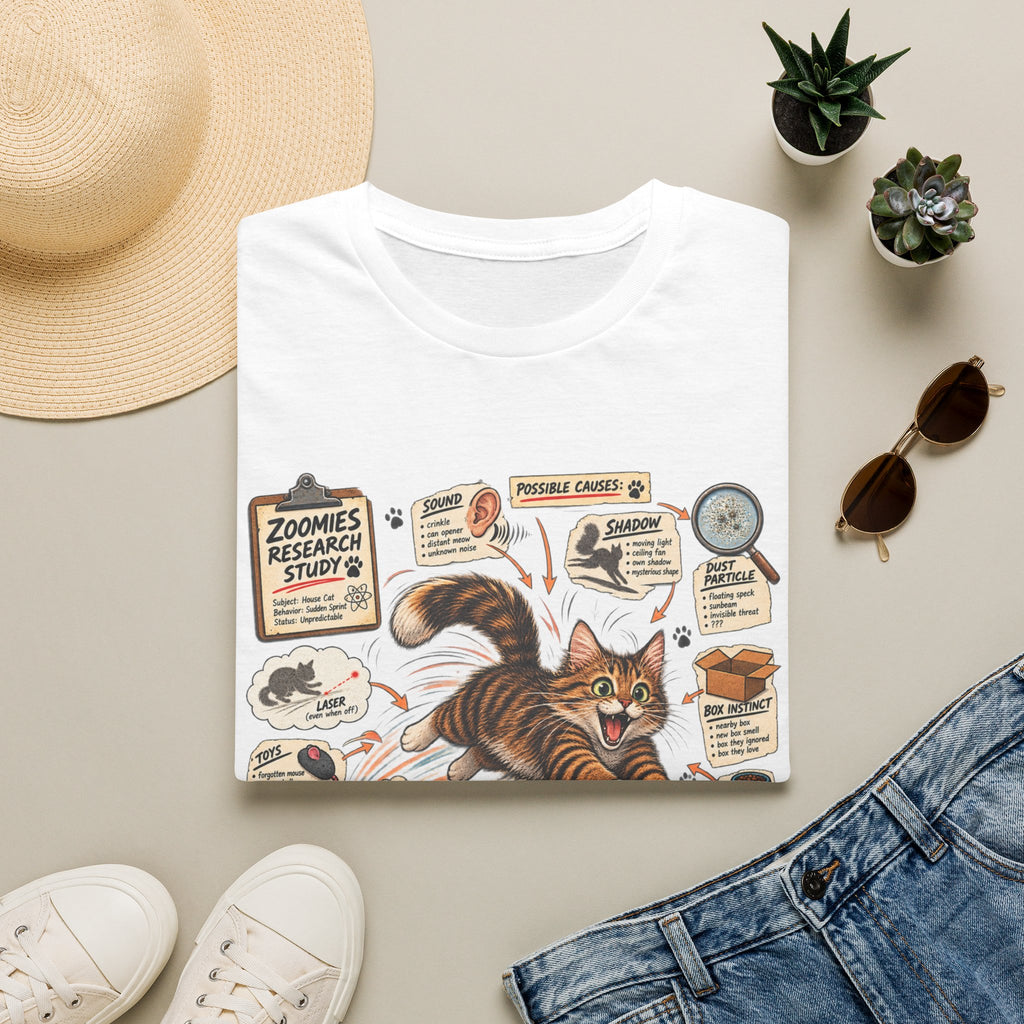 Cat Science T-Shirt — “It’s Science” Zoomies Research Design