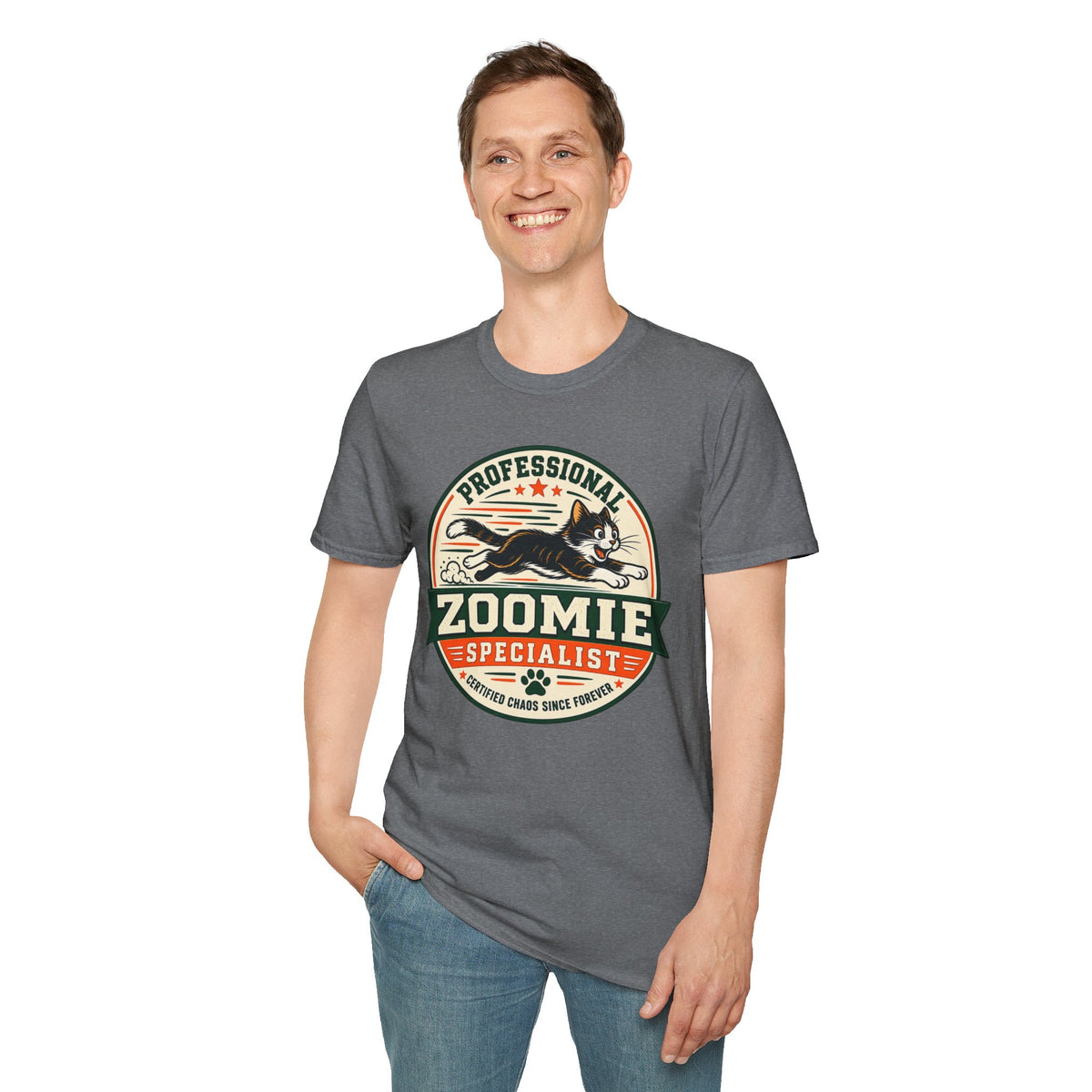 Professional Zoomie Specialist T-Shirt — Funny Cat Zoomies Tee