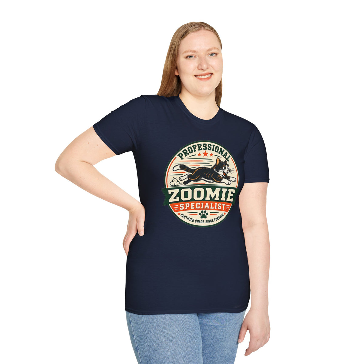 Professional Zoomie Specialist T-Shirt — Funny Cat Zoomies Tee