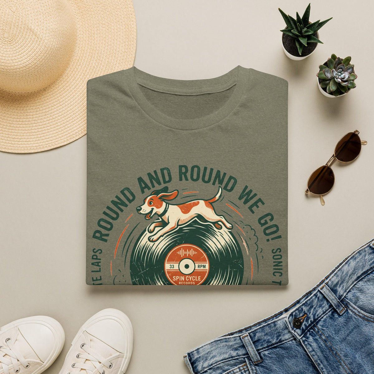 Round and Round We Go Vinyl T-Shirt — The Adventures of Vinyl Retro Record Tee