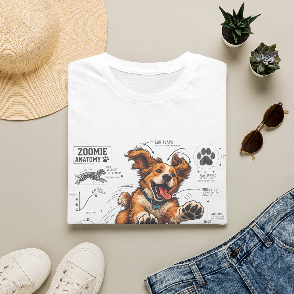 Dog Zoomies T-Shirt — Cute Playful Puppy Anatomy Graphic Tee
