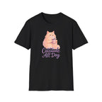 Cattitude - Cat with Coffee Cup T-Shirt