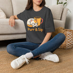 Purr and Sip Logo T-Shirt
