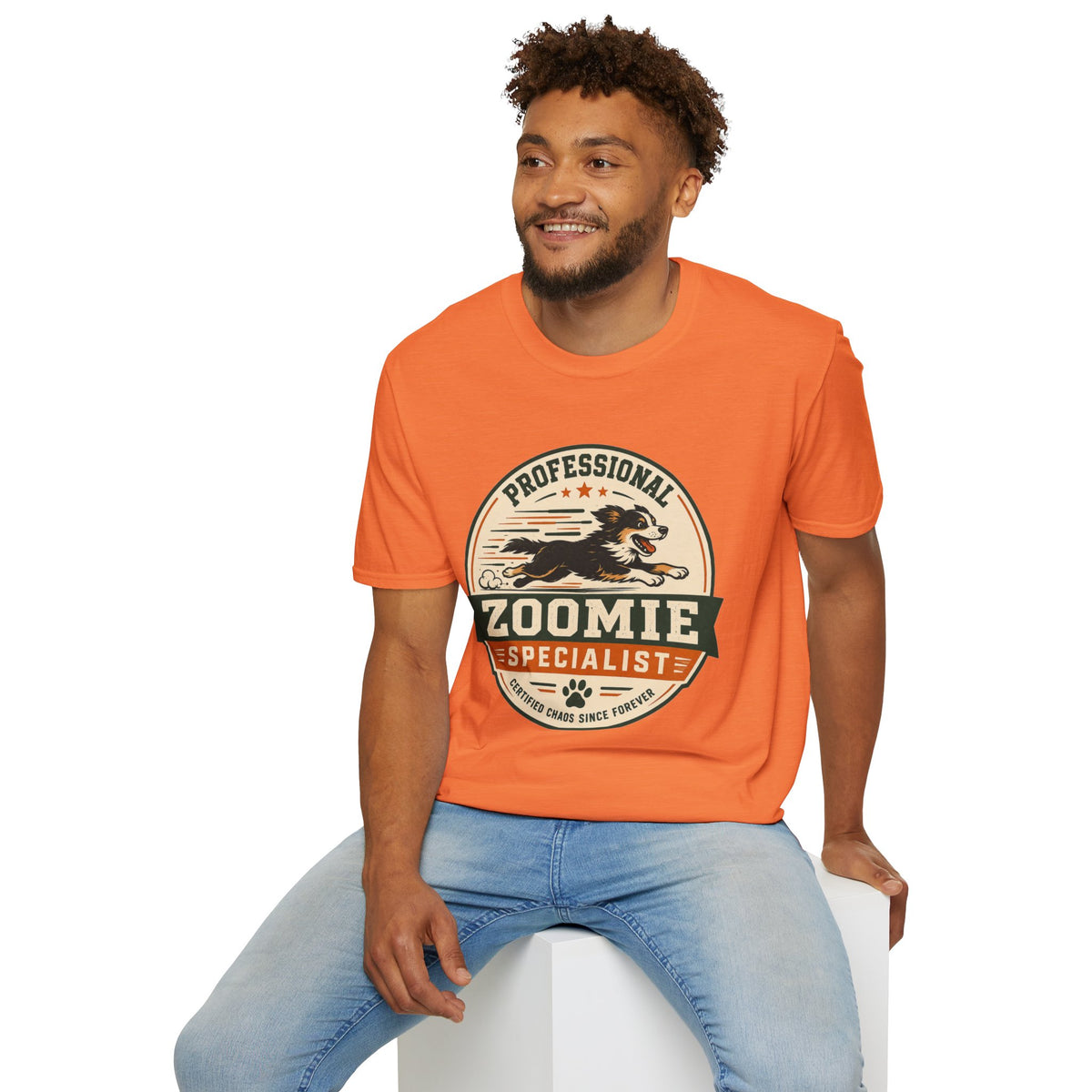 Professional Zoomie Specialist T-Shirt — Funny Dog Running Tee for Dog Lovers