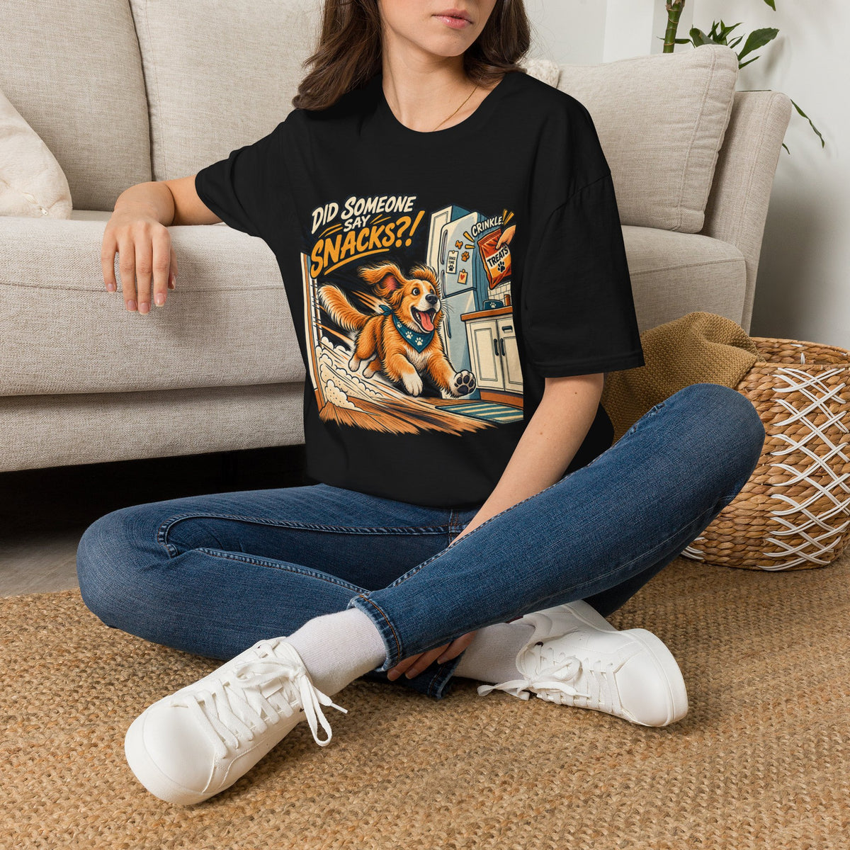 Did Someone Say Snacks? Dog Graphic T-Shirt