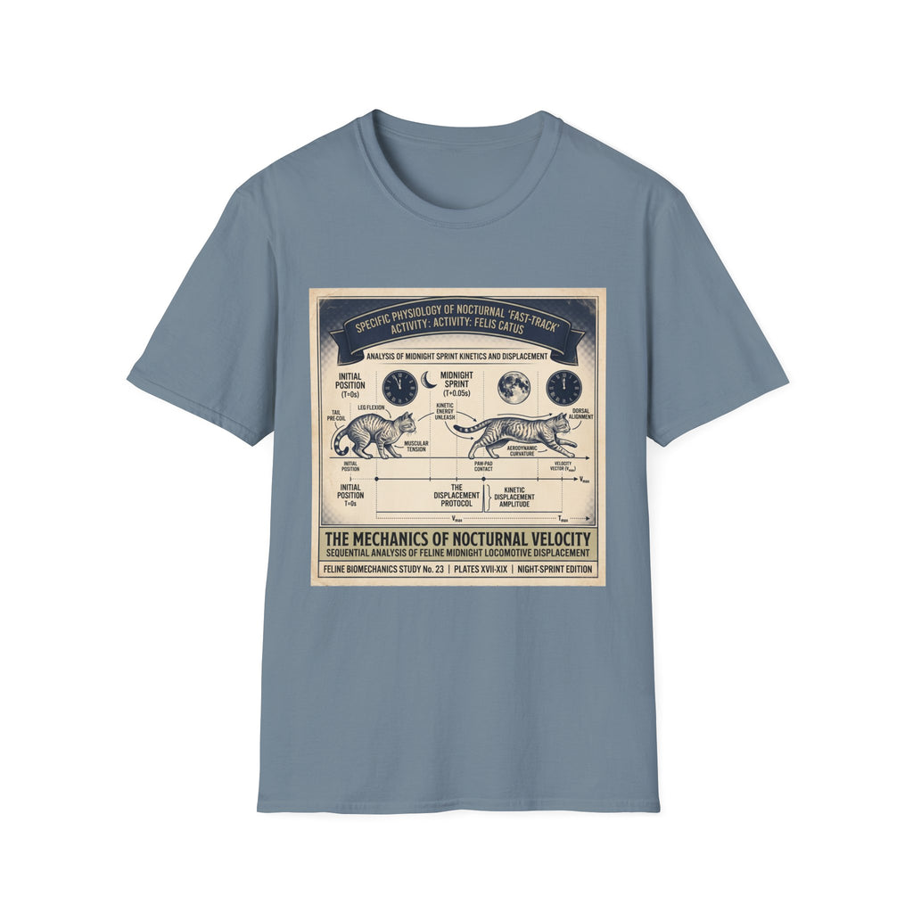 Nocturnal Cat Anatomy T-Shirt – Vintage Feline Physiology Diagram