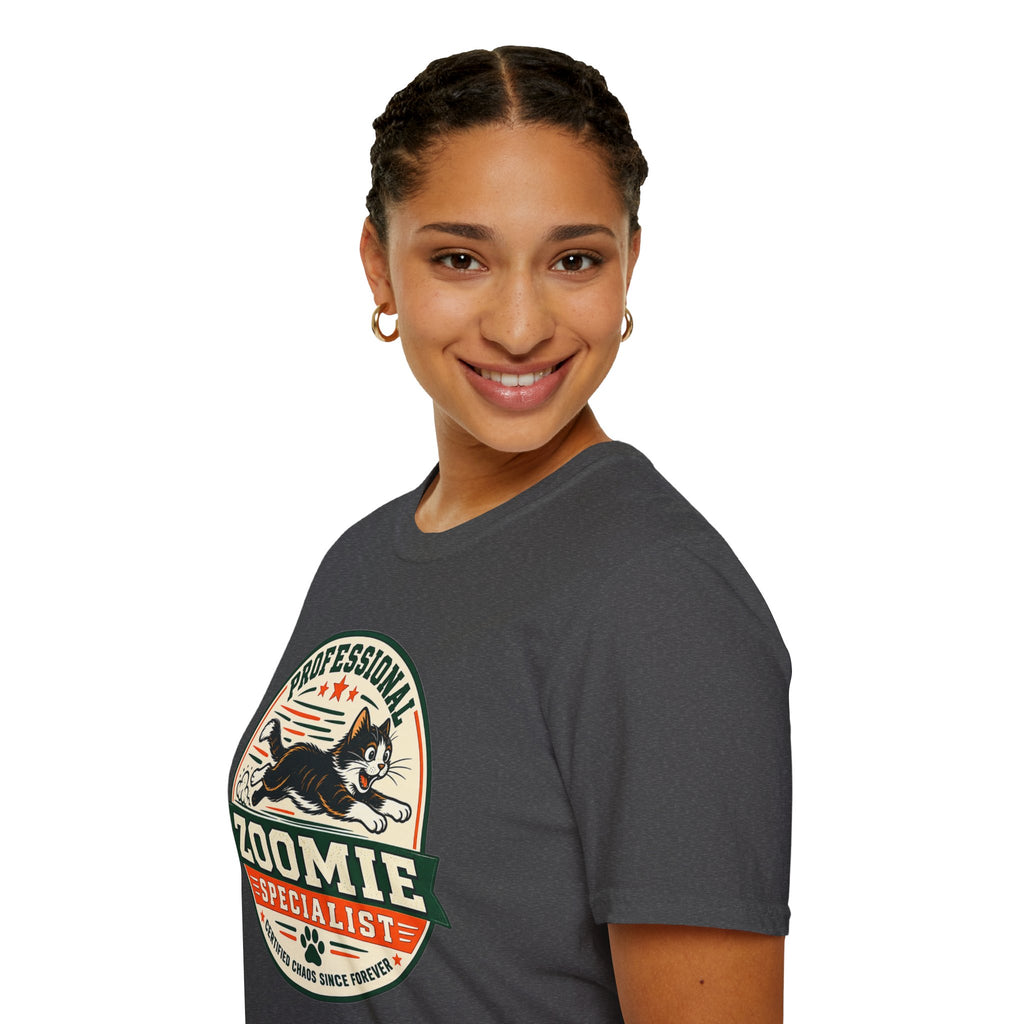 Professional Zoomie Specialist T-Shirt — Funny Cat Zoomies Tee