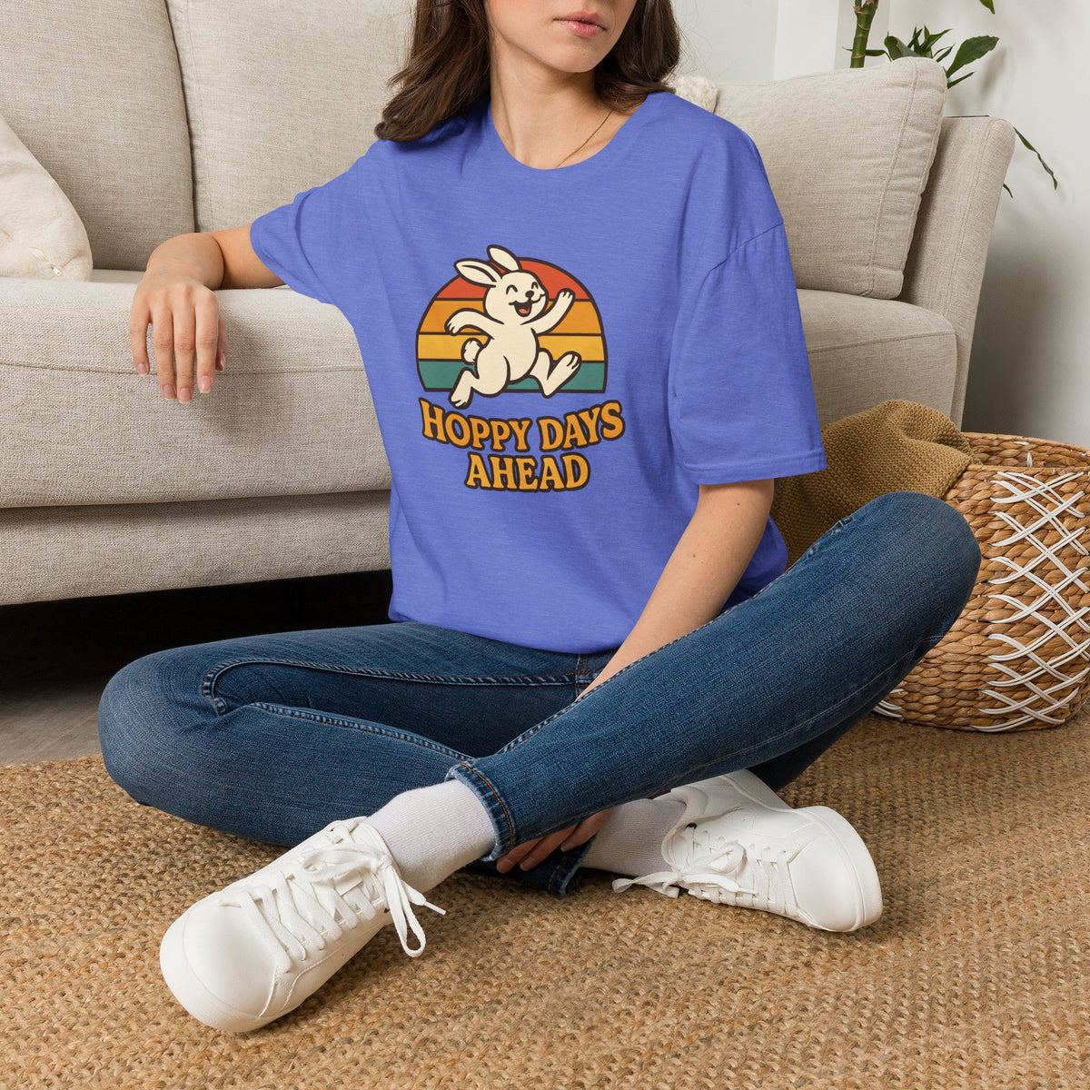 Happy Bunny Running T-Shirt