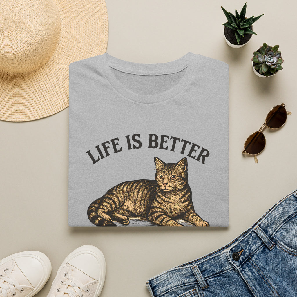 Cat With Slogan T-Shirt