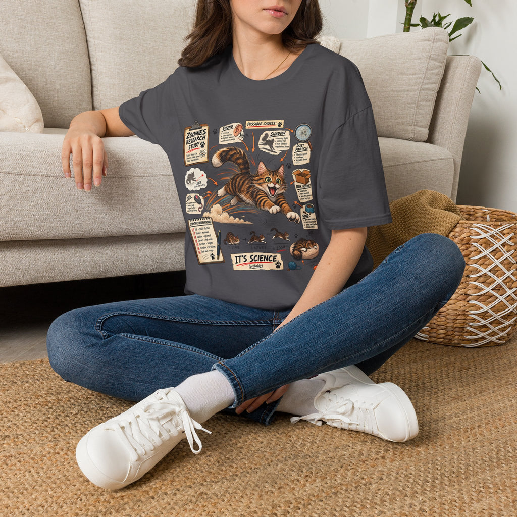 Cat Science T-Shirt — “It’s Science” Zoomies Research Design