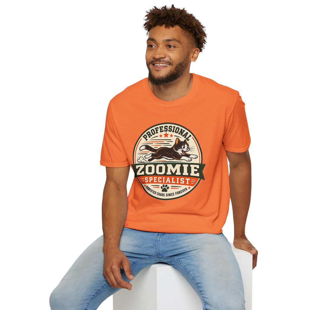 Professional Zoomie Specialist T-Shirt — Funny Cat Zoomies Tee
