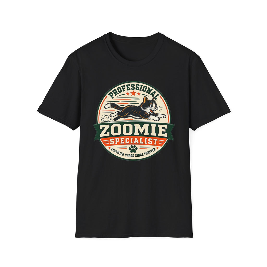 Professional Zoomie Specialist T-Shirt — Funny Cat Zoomies Tee