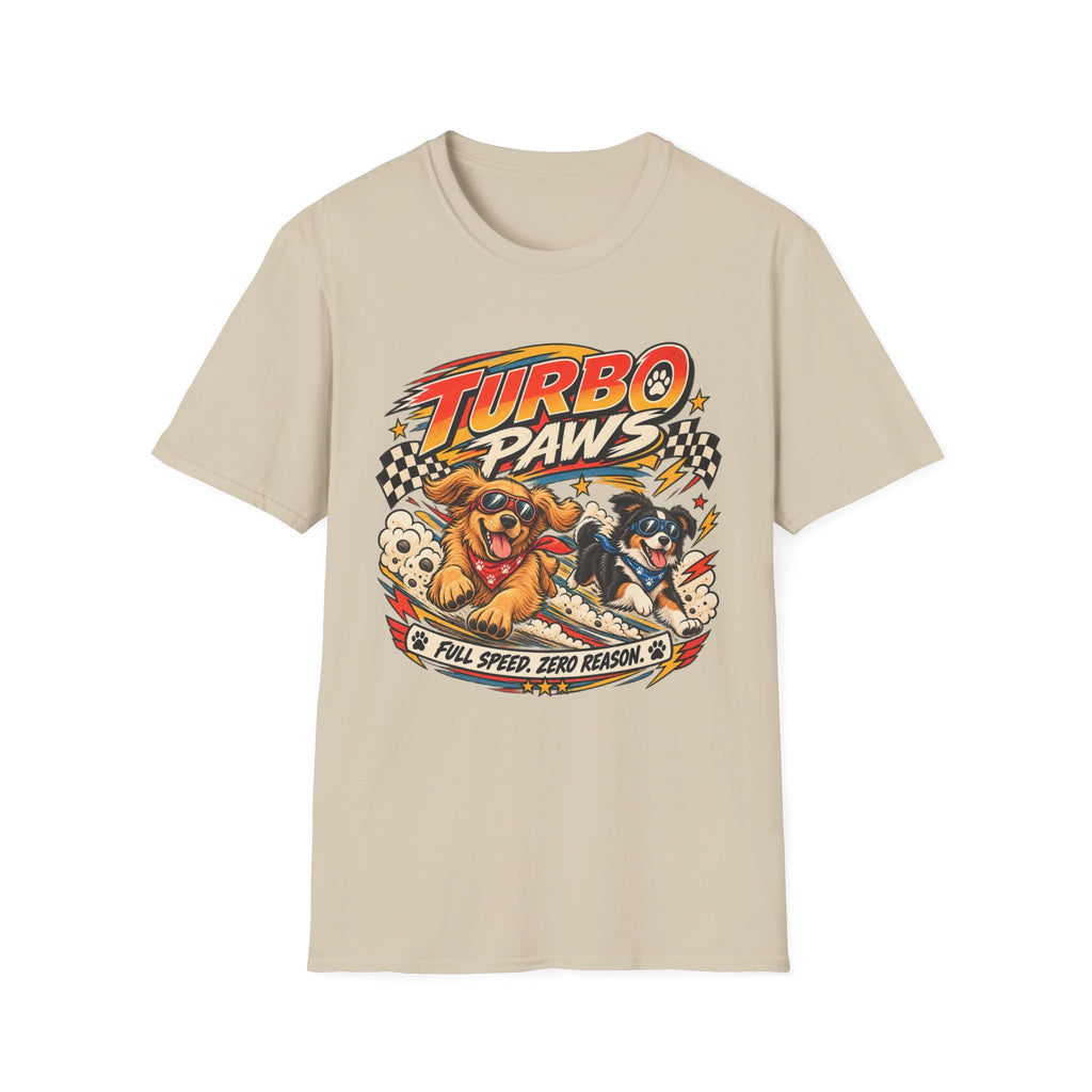 Turbo Paws T-Shirt — Retro Racing Dog Graphic Tee