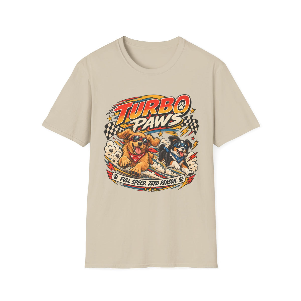Turbo Paws T-Shirt — Retro Racing Dog Graphic Tee