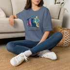 Watercolor Cat Inside House T-Shirt