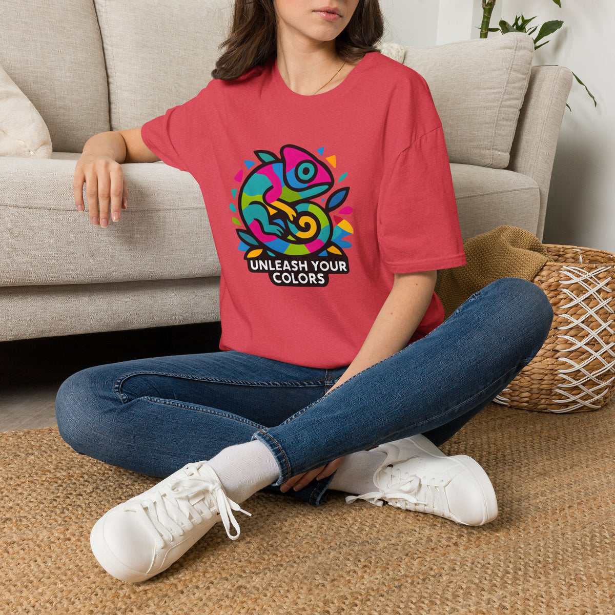 Colorful Chameleon Logo T-Shirt