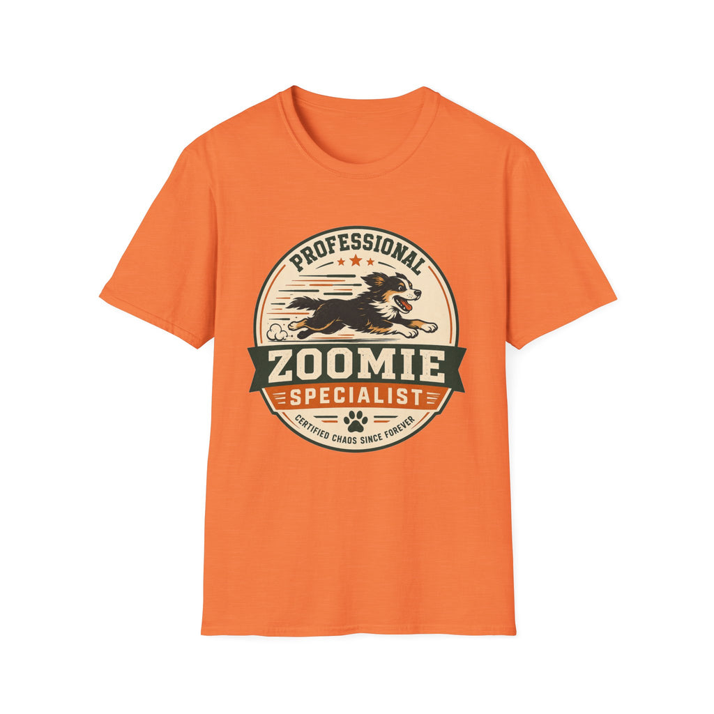 Professional Zoomie Specialist T-Shirt — Funny Dog Running Tee for Dog Lovers
