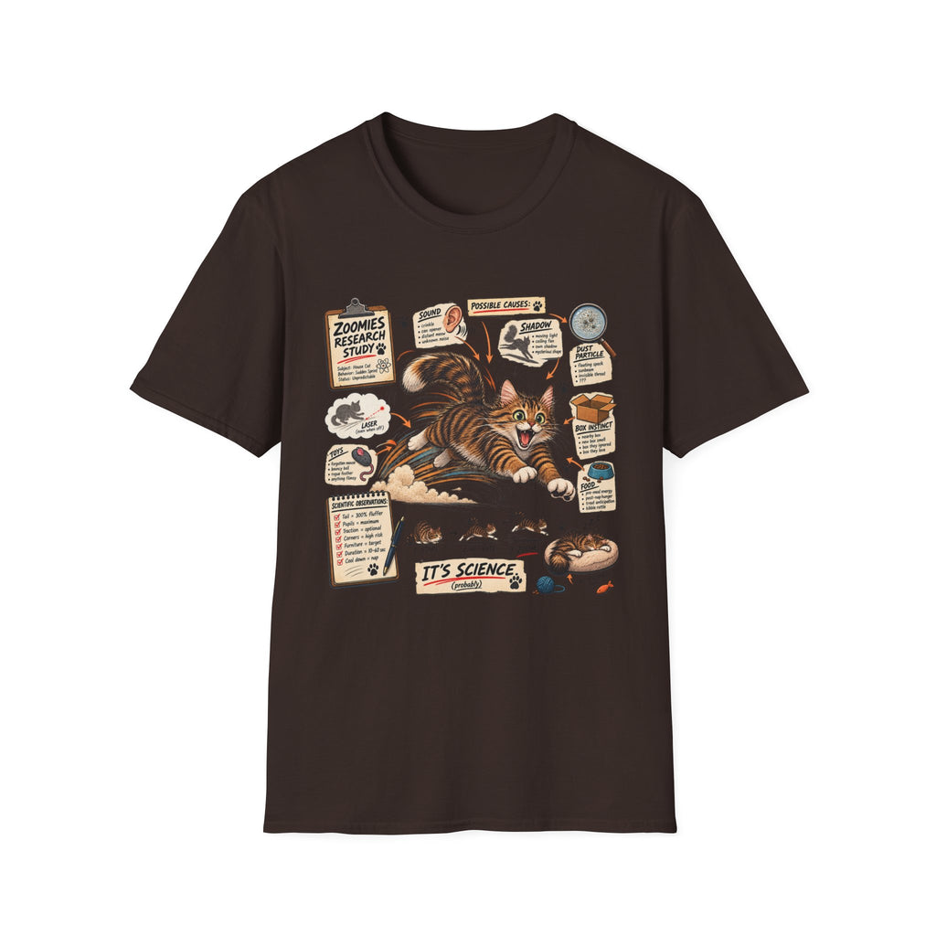 Cat Science T-Shirt — “It’s Science” Zoomies Research Design