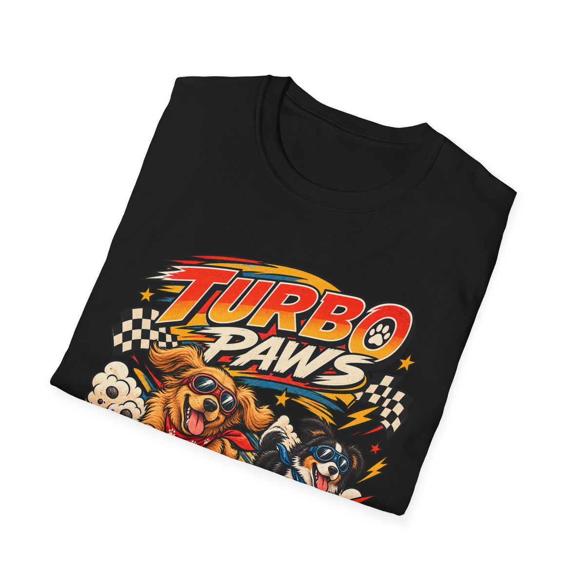 Turbo Paws T-Shirt — Retro Racing Dog Graphic Tee