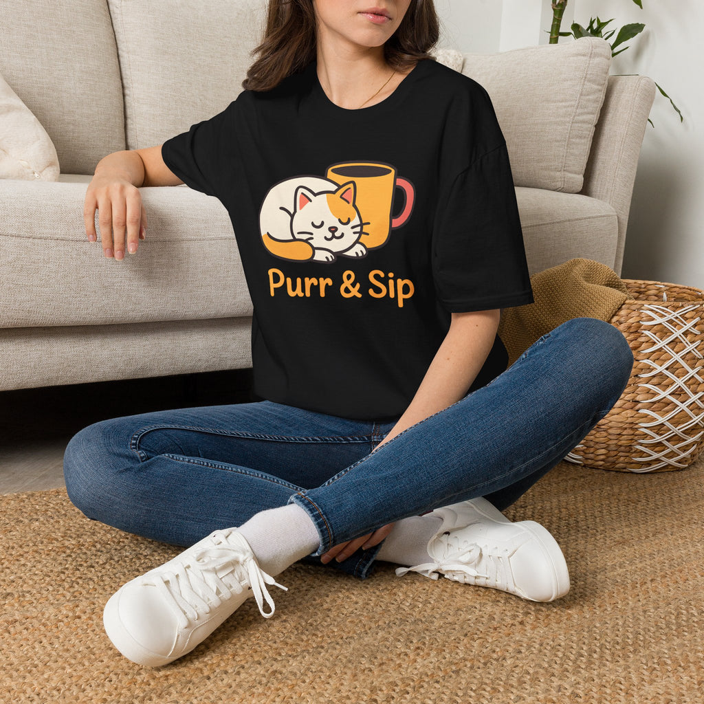 Purr and Sip Logo T-Shirt