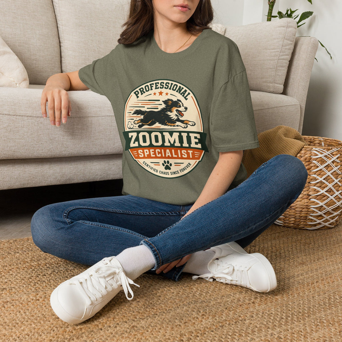 Professional Zoomie Specialist T-Shirt — Funny Dog Running Tee for Dog Lovers
