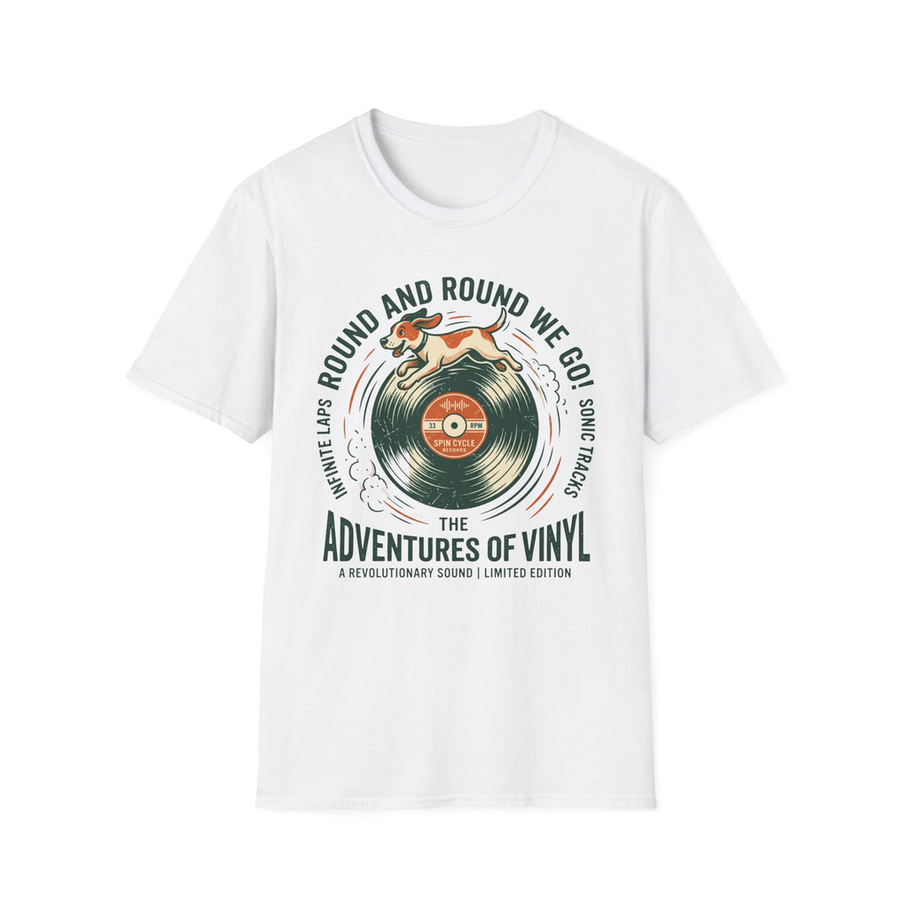 Round and Round We Go Vinyl T-Shirt — The Adventures of Vinyl Retro Record Tee