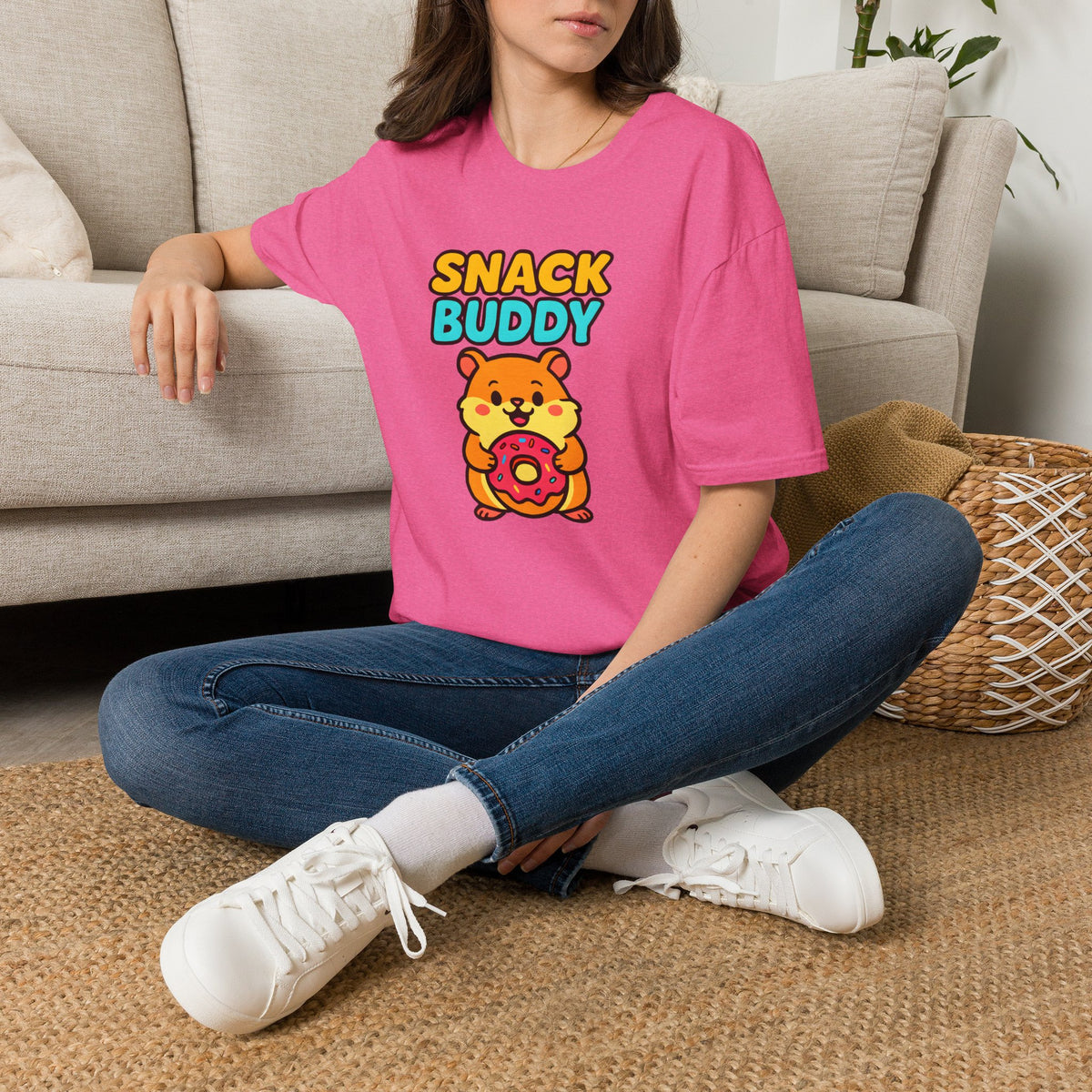 Snack Buddy Donut Hamster T-Shirt