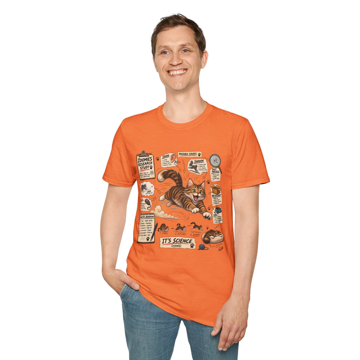 Cat Science T-Shirt — “It’s Science” Zoomies Research Design