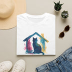 Watercolor Cat Inside House T-Shirt