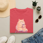 Cattitude - Cat with Coffee Cup T-Shirt