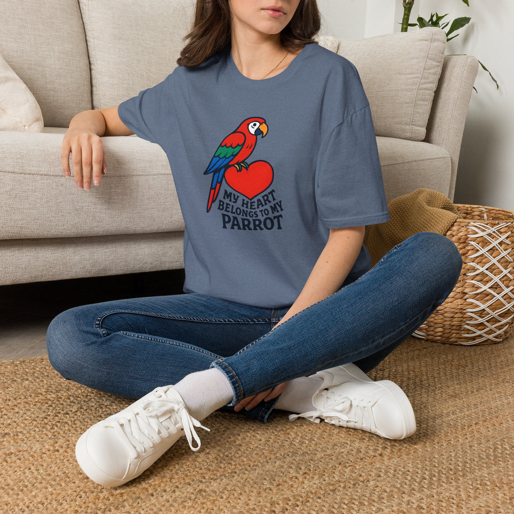 Parrot on Heart T-Shirt