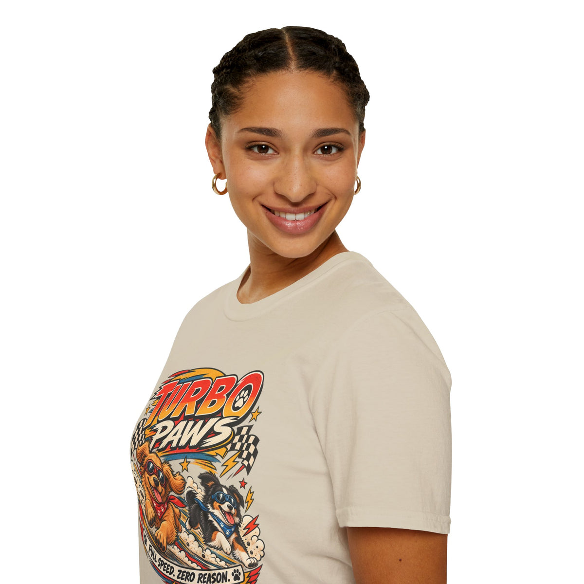 Turbo Paws T-Shirt — Retro Racing Dog Graphic Tee