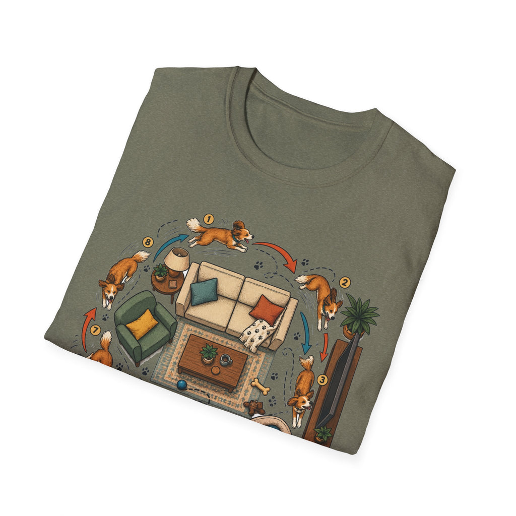 Zoomies Dog T-Shirt — Playful Puppy Housewarming Tee