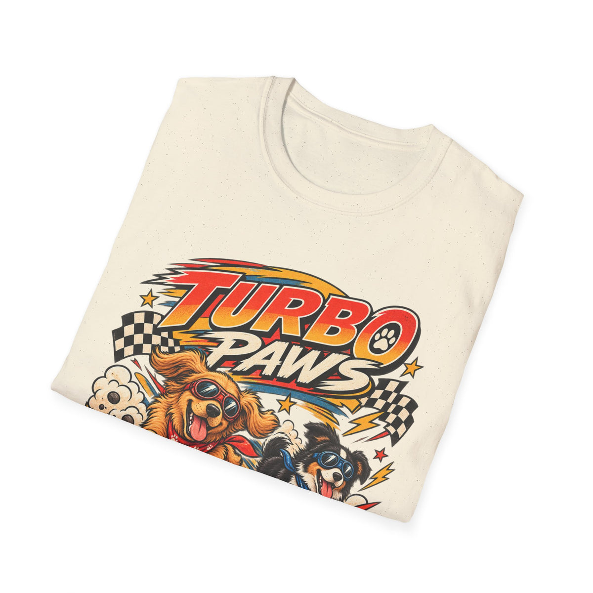 Turbo Paws T-Shirt — Retro Racing Dog Graphic Tee