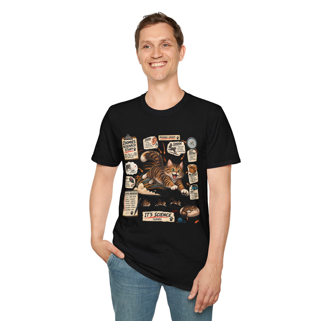 Cat Science T-Shirt — “It’s Science” Zoomies Research Design