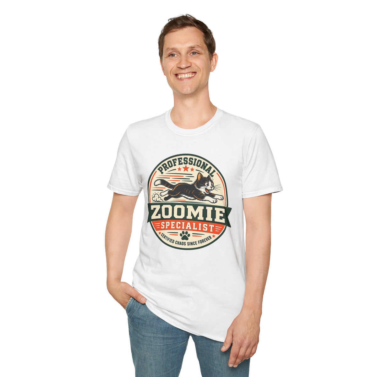 Professional Zoomie Specialist T-Shirt — Funny Cat Zoomies Tee